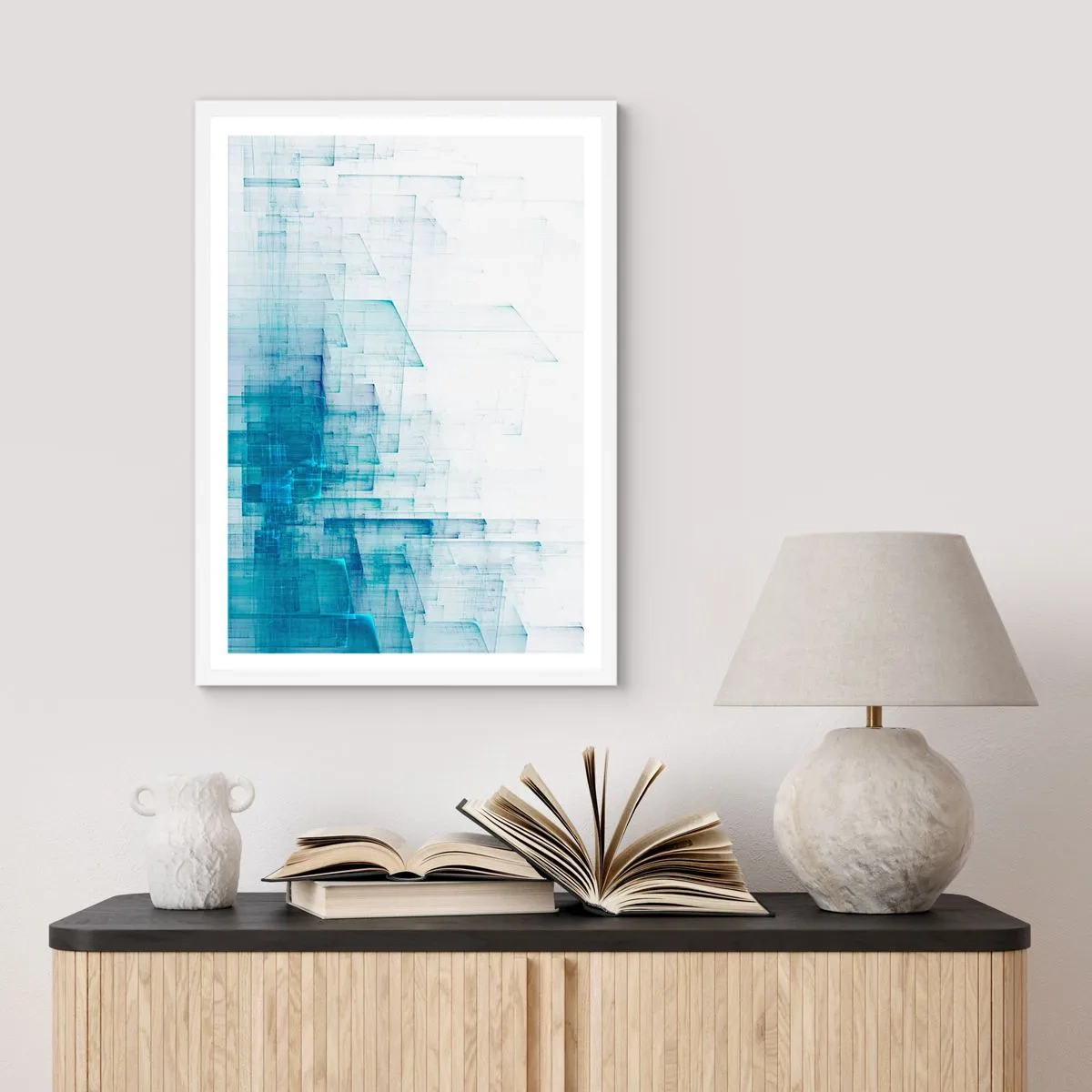 Poster în ramă albă - Cum a apărut spațiul - 40x50 cm