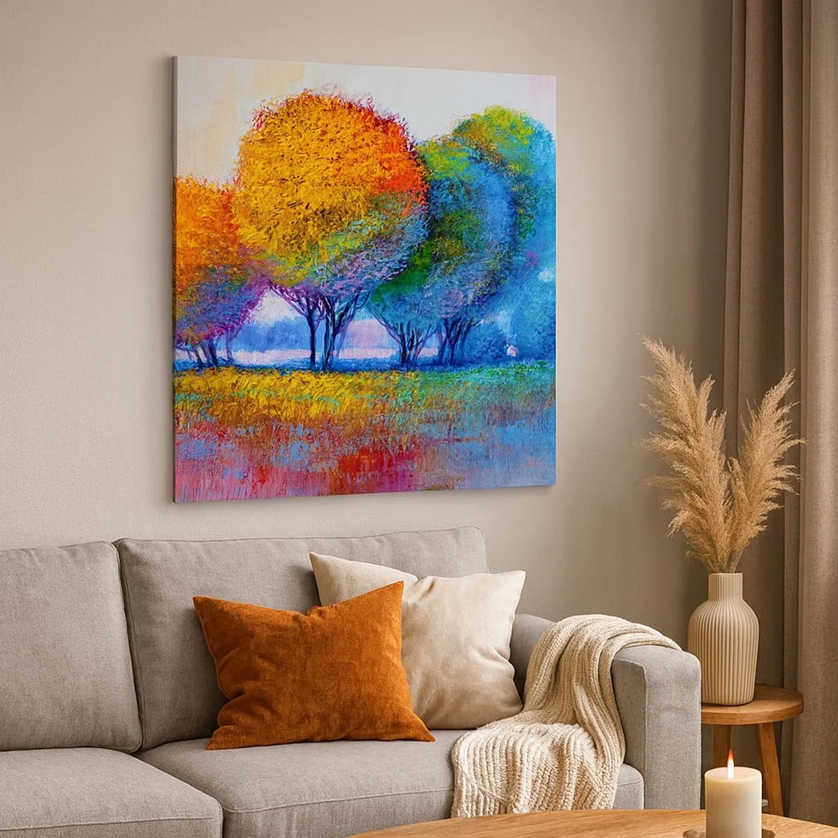 Tablou pe pânză - Coroanele culorilor - 30x30 cm