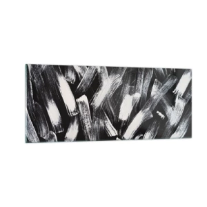 Tablou pe sticlă - Abstracție în spirit industrial - 100x40 cm