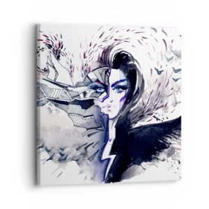 Tablou pe pânză - Demonică și frumoasă - 30x30 cm