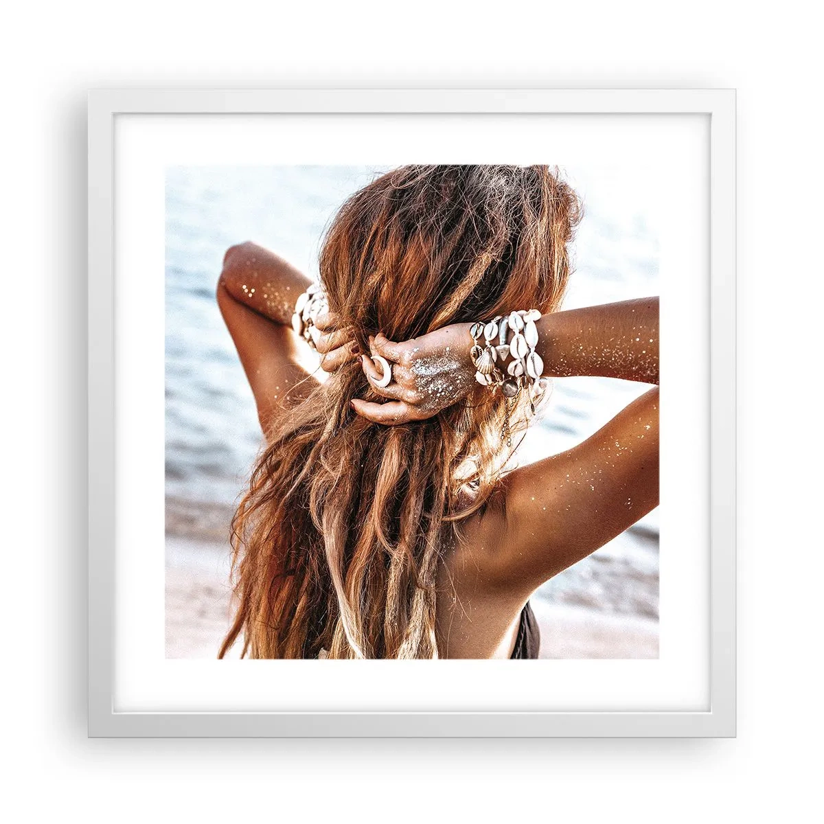 Poster în ramă albă - Sora apei și a soarelui - 40x40 cm