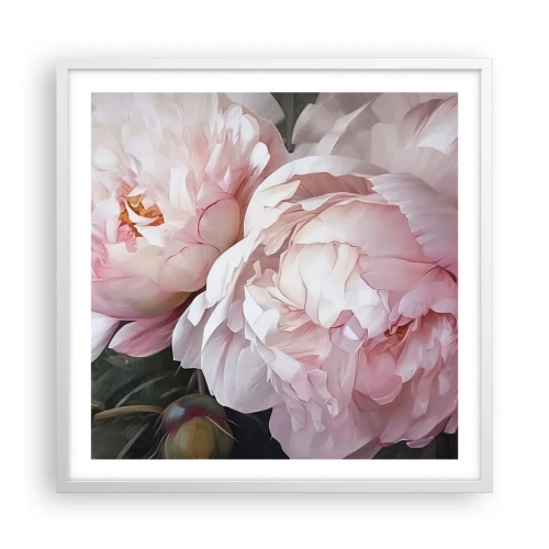 Poster în ramă albă - Oprit din înflorire - 60x60 cm