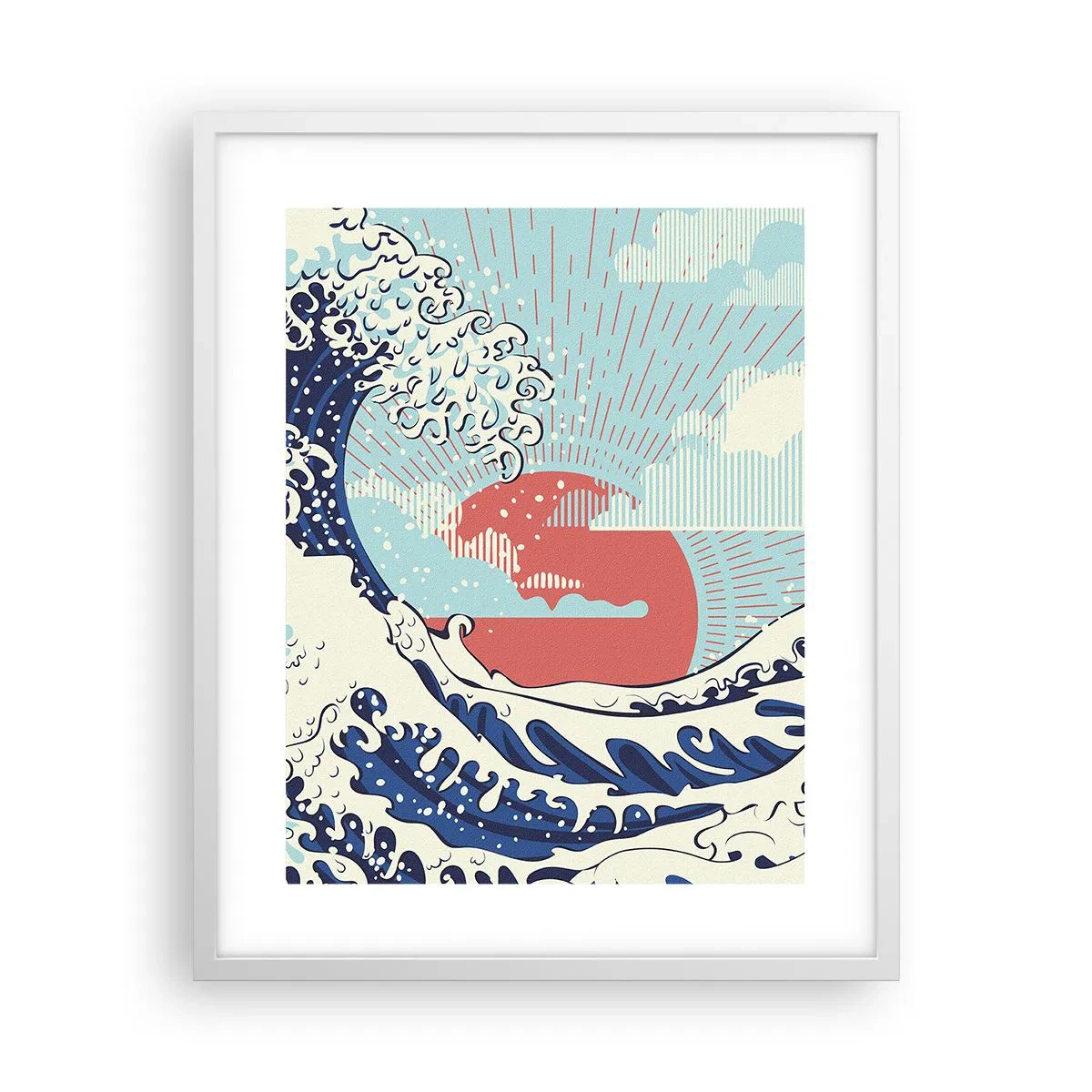 Poster în ramă albă - Din inspirații japoneze - 40x50 cm