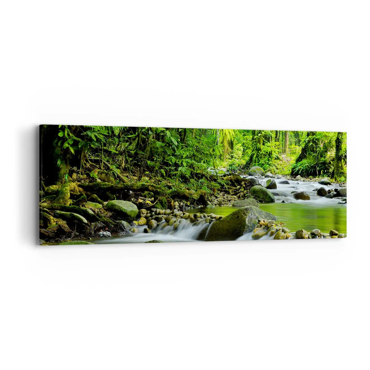 Tablou pe pânză - Să înotăm într-o mare de verde - 90x30 cm