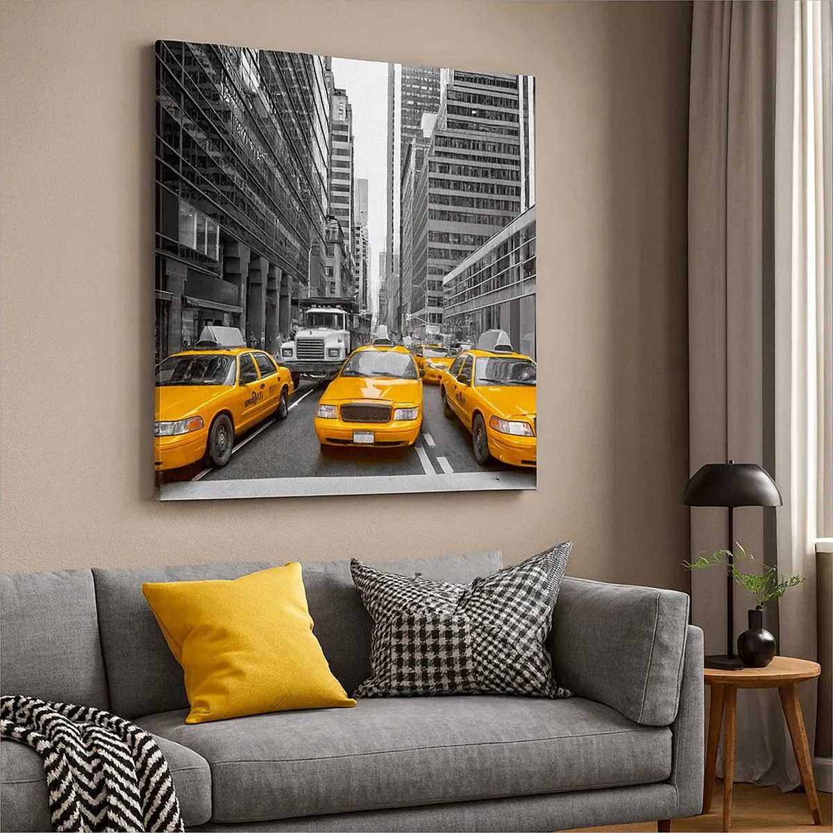 Tablou pe pânză - Noi suntem cei care colorăm orașul - 30x30 cm