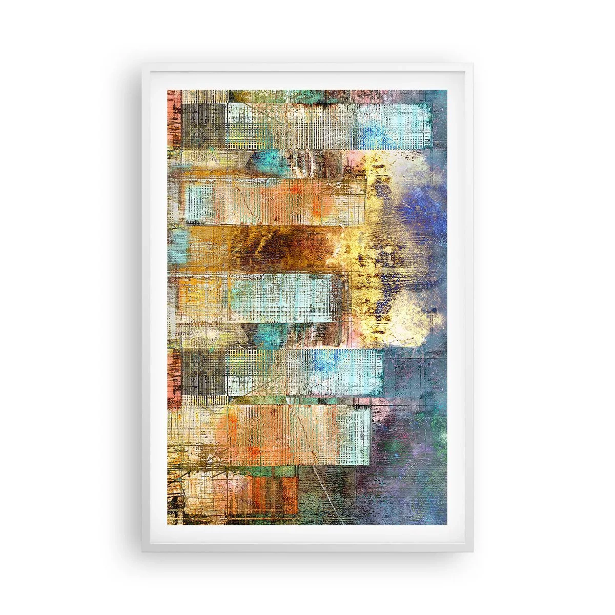 Poster în ramă albă - Metropola însorită - 61x91 cm