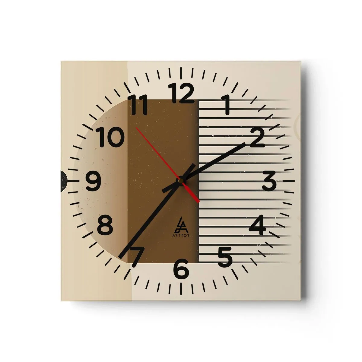 Ceas de perete - Ceas pe sticlă - Stări diferite - 40x40 cm