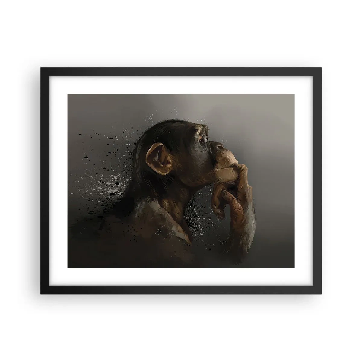 Poster în ramă neagră - Cu siguranță, gânditorul - 50x40 cm