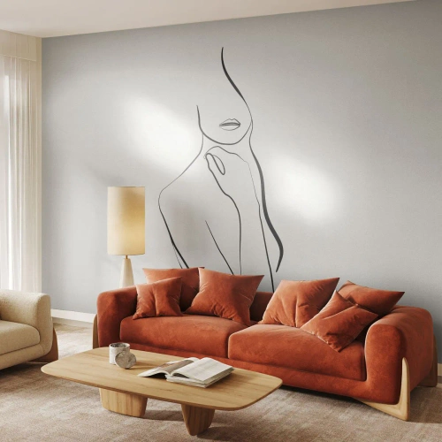 Tapet Autoadeziv Deluxe Sticker - Val de melancolie - Abstracția, Corpul Femeii, Grafică - 250x175 cm