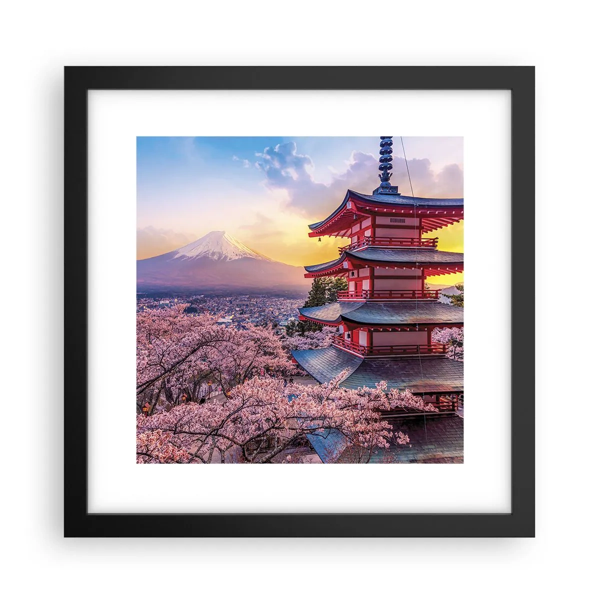 Poster în ramă neagră - Esența spiritului japonez - 30x30 cm