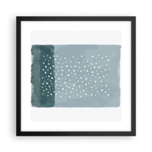 Poster în ramă neagră - Crescute pe albastru - 40x40 cm