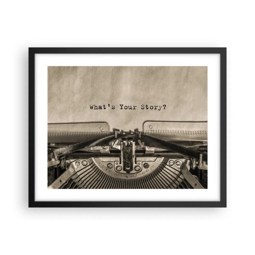 Poster în ramă neagră - Spune-mi - 50x40 cm
