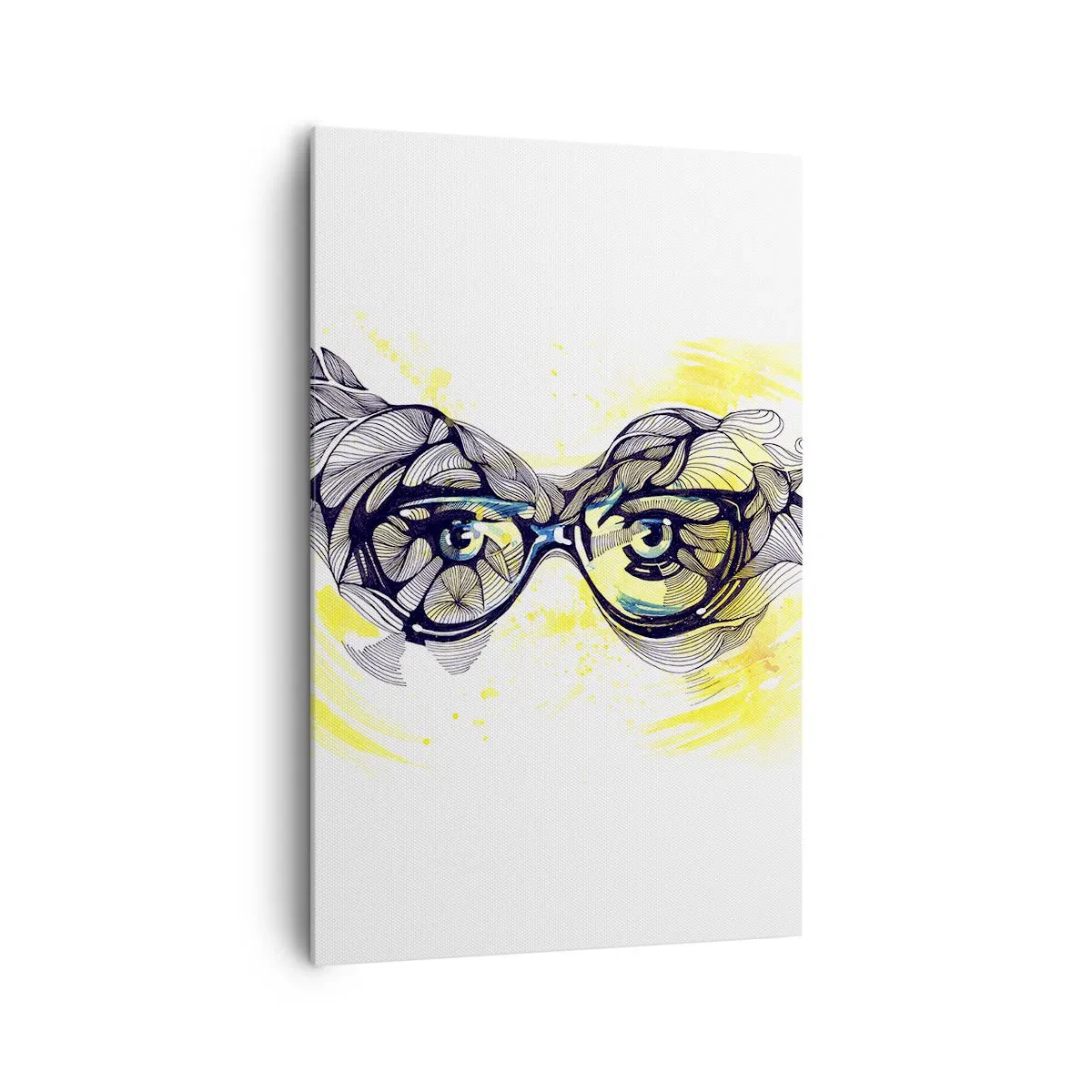 Tablou pe pânză - Prin ochelari albaștri - 80x120 cm