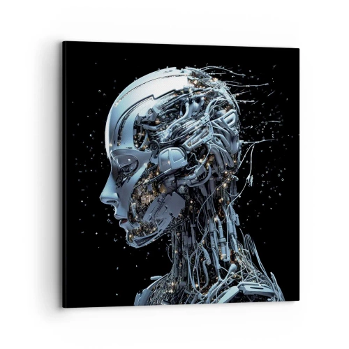 Tablou pe pânză - Tehnologia este o femeie - 70x70 cm