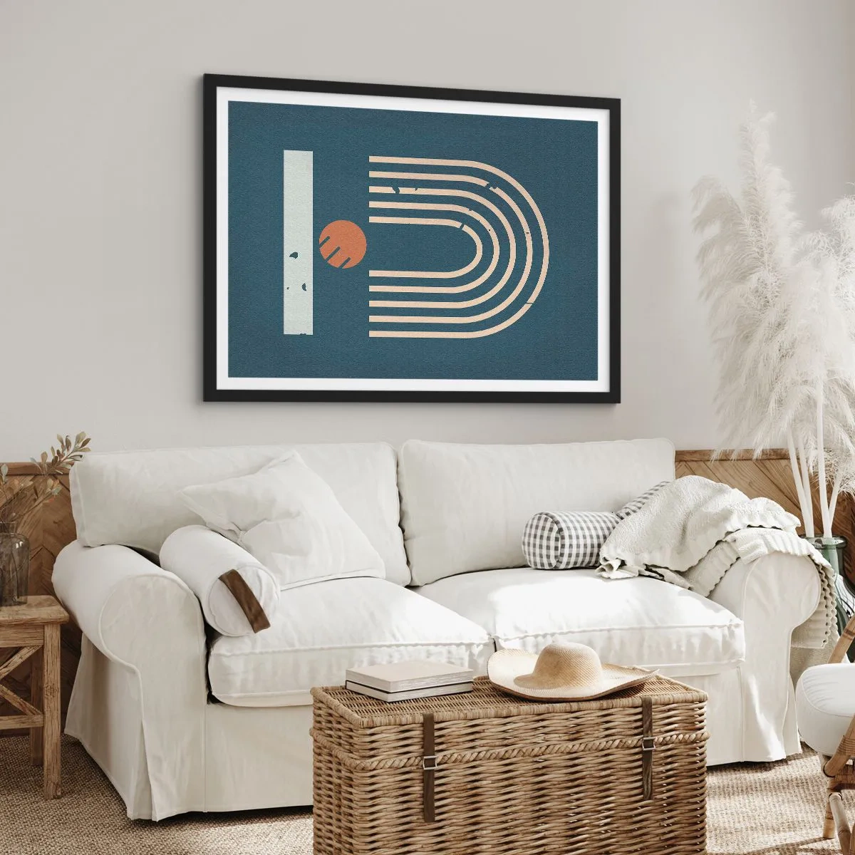Poster în ramă neagră - Geometrie în funcție de rodie - 40x30 cm