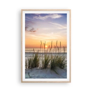 Poster în ramă de stejar deschis - Privește, gândește, simte - 61x91 cm