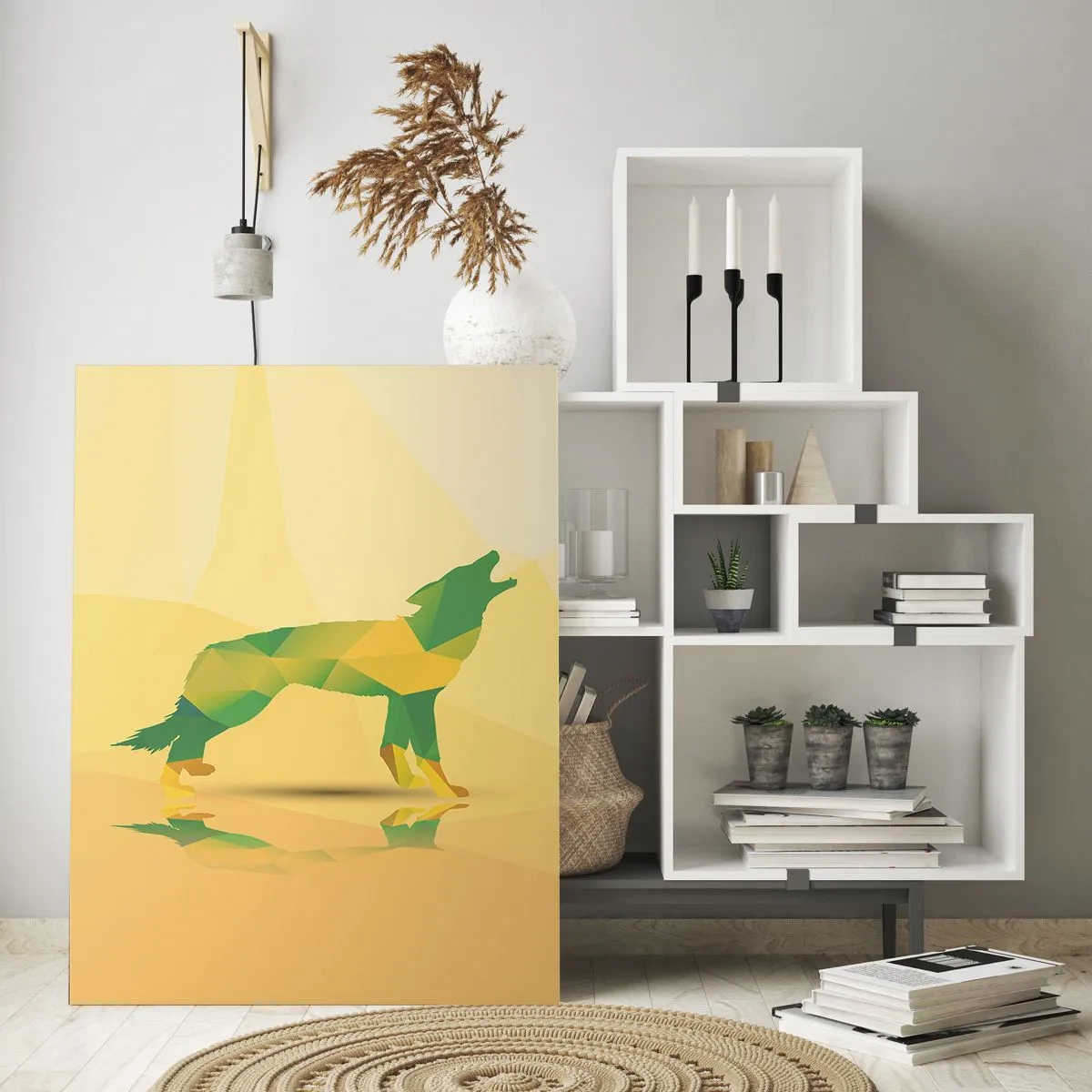 Tablou pe sticlă - Lupul singuratic - 50x70 cm