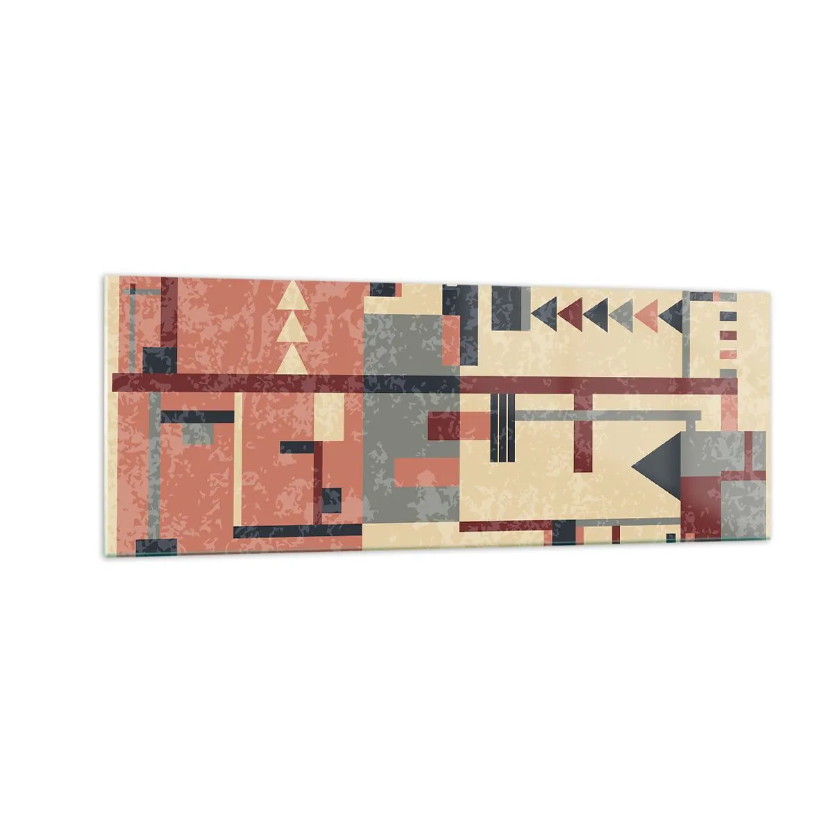 Tablou pe sticlă - Combinație de verticale și orizontale - 140x50 cm