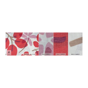 Mostră tapet Premium Sand - Aranjament floral în roz - Boho, Flori, Minimalism - 100x30 cm