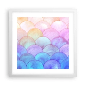 Poster în ramă albă - Coajă de perlă - 40x40 cm
