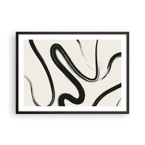 Poster în ramă neagră - Capriciu în alb și negru - 70x50 cm