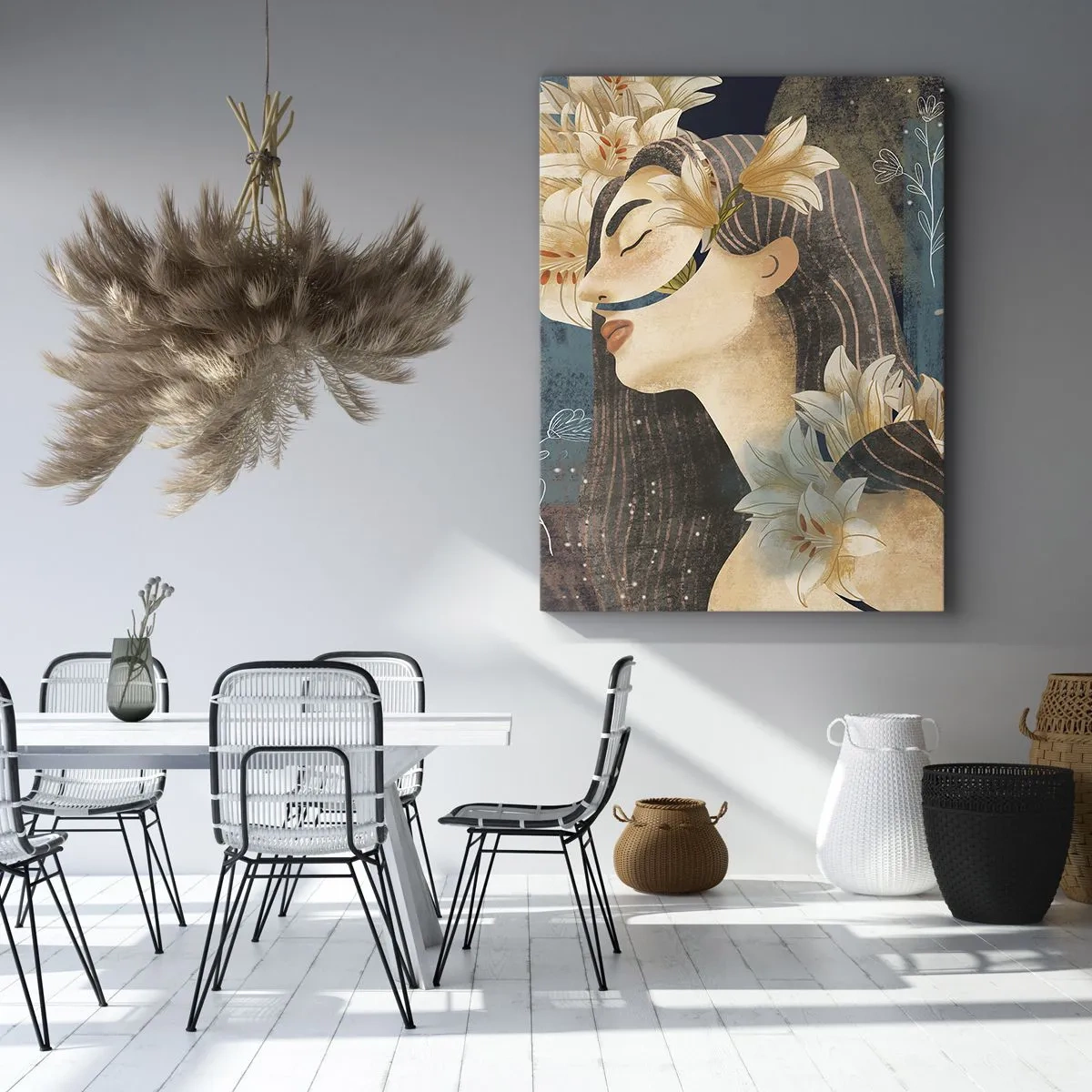Tablou pe pânză - Povestea prințesei cu crini - 50x70 cm