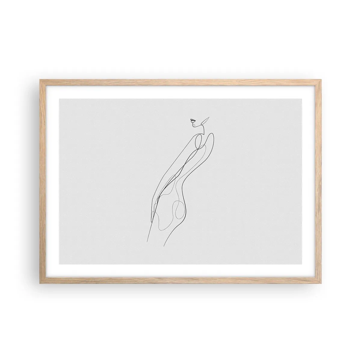Poster în ramă de stejar deschis - Abia o promisiune - 70x50 cm