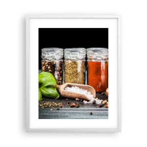 Poster în ramă albă - Pentru a da un gust vieții - 40x50 cm