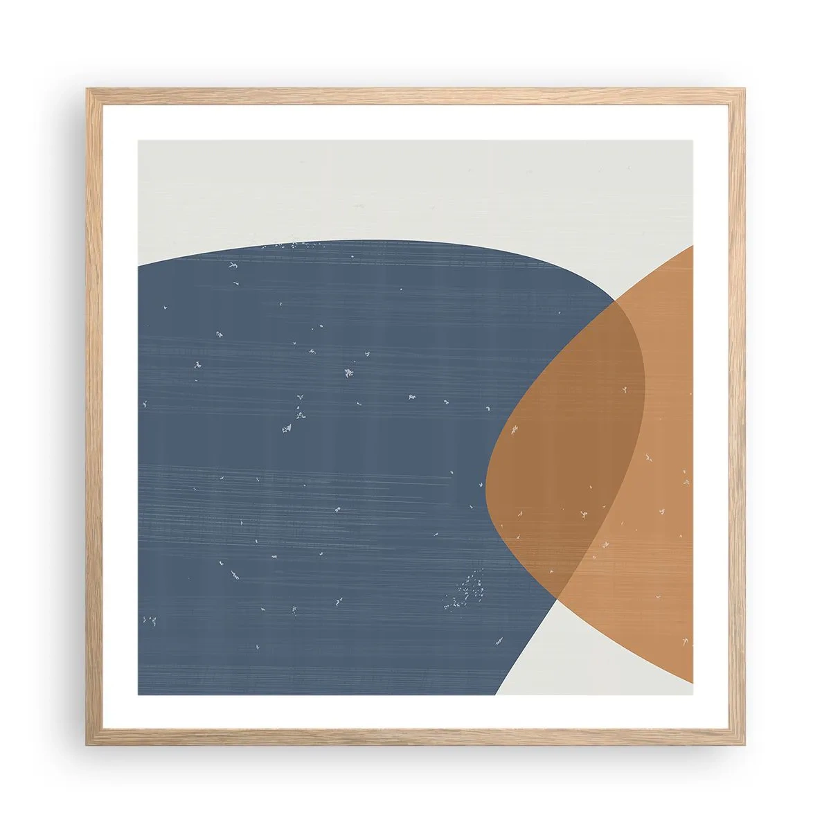 Poster în ramă de stejar deschis - Ovale și influențe - 60x60 cm