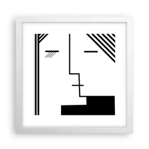 Poster în ramă albă - Doar un sărut - 30x30 cm