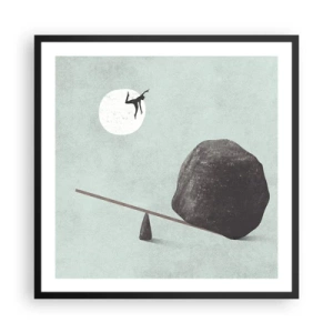 Poster în ramă neagră - Visul îndeplinit - 60x60 cm