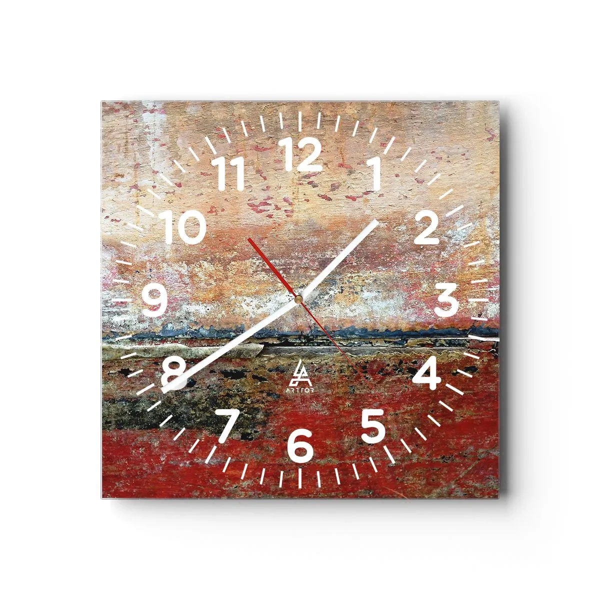 Ceas de perete - Ceas pe sticlă - Oare este marea? - 40x40 cm