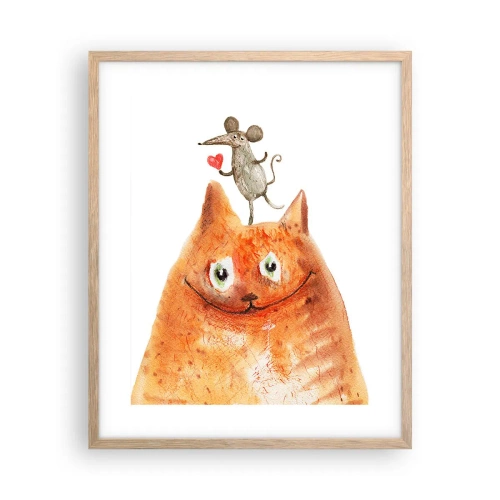 Poster în ramă de stejar deschis - Paradoxurile iubirii - 40x50 cm