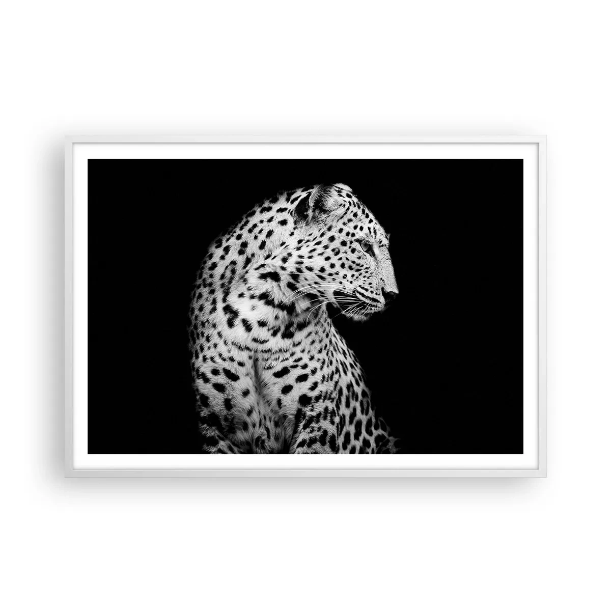 Poster în ramă albă - Profilul drept perfect! - 100x70 cm