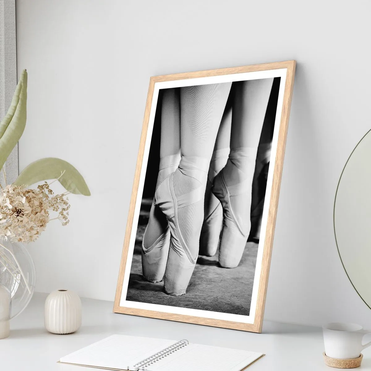 Poster în ramă de stejar deschis - Împreună, elegant - 70x100 cm