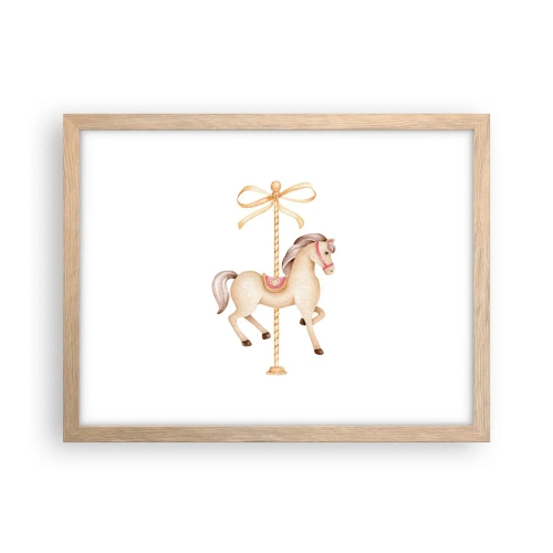 Poster în ramă de stejar deschis - Într-un trap grațios - 40x30 cm