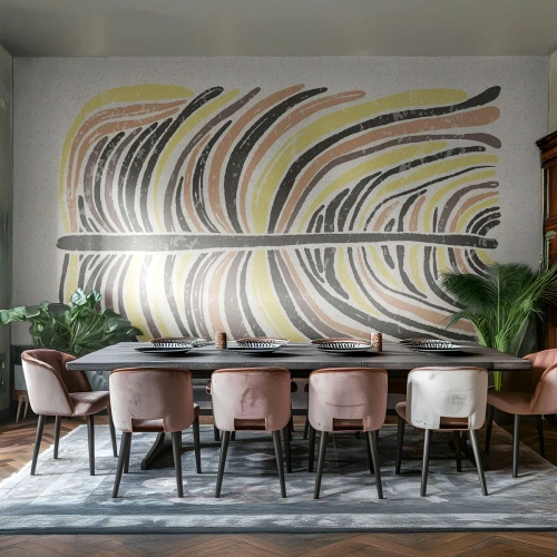 Tapet Premium Sand - Abstracția plină de viață - Boho, Minimalism, Pastel - 100x70 cm