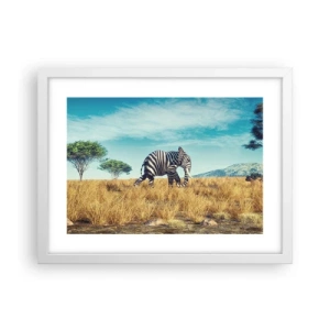 Poster în ramă albă - Griul nu mai este la modă - 40x30 cm