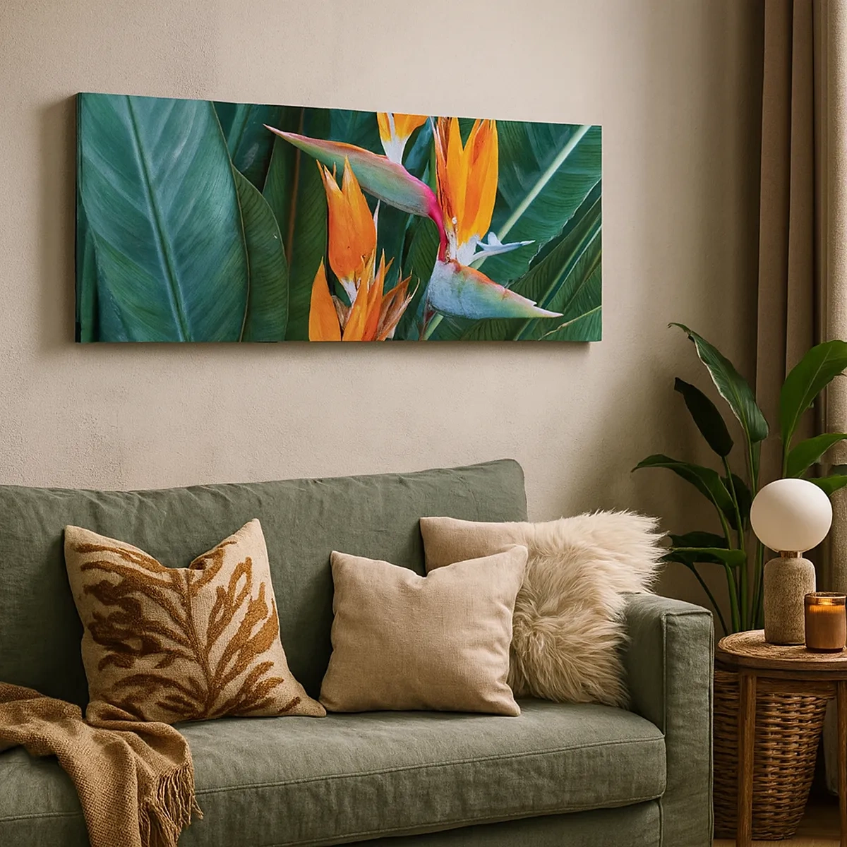 Tablou pe pânză - Este o floare sau o pasăre? - 30x30 cm