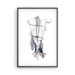 Poster în ramă neagră - Un studiu al atingerii - 61x91 cm