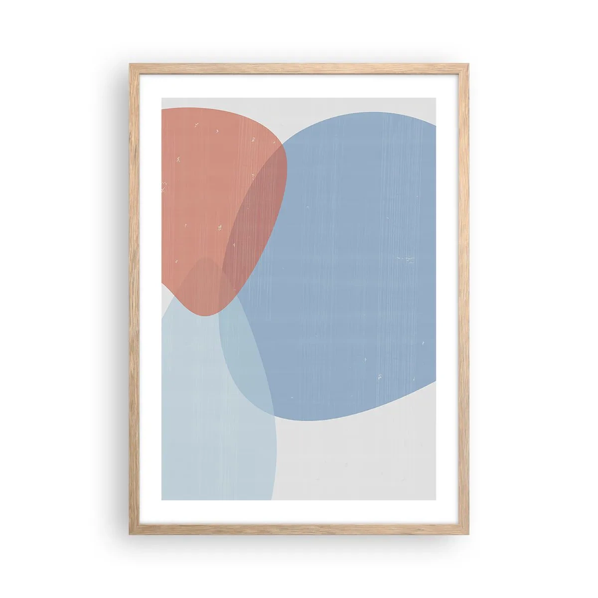 Poster în ramă de stejar deschis - Relații pastelate - 50x70 cm