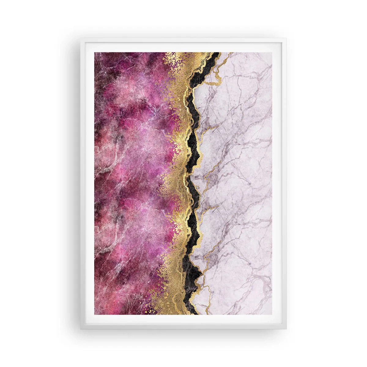 Poster în ramă albă - La graniță - 70x100 cm