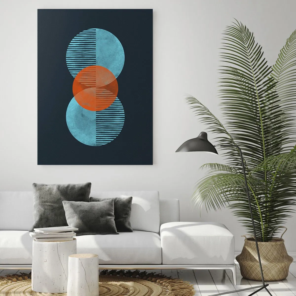 Tablou pe sticlă - Compoziție simetrică - 50x70 cm