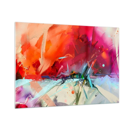 Tablou pe sticlă - O explozie de lumini și culori - 100x70 cm
