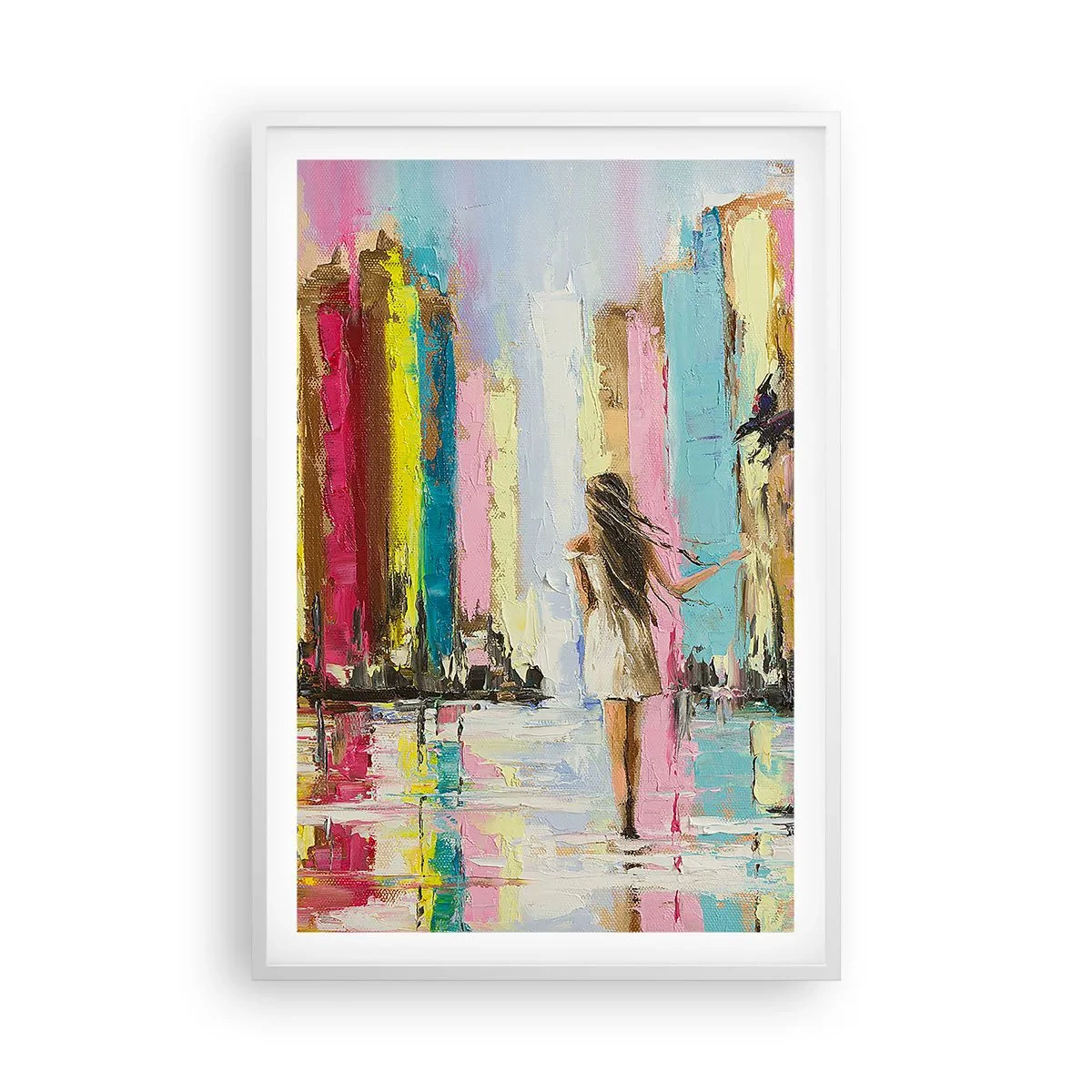 Poster în ramă albă - Urmați-mă - 61x91 cm