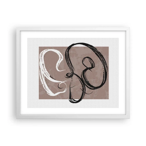 Poster în ramă albă - Compoziția - căutarea plenitudinii - 50x40 cm