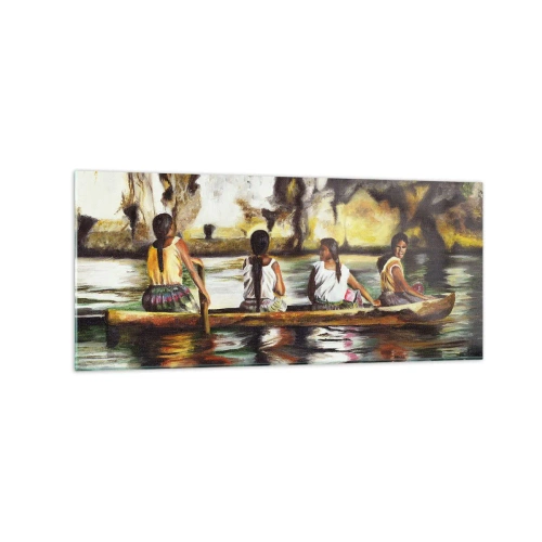 Tablou pe sticlă - Într-un paradis polinezian - 120x50 cm