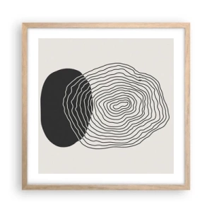 Poster în ramă de stejar deschis - Persistență și vibrațiile - 50x50 cm