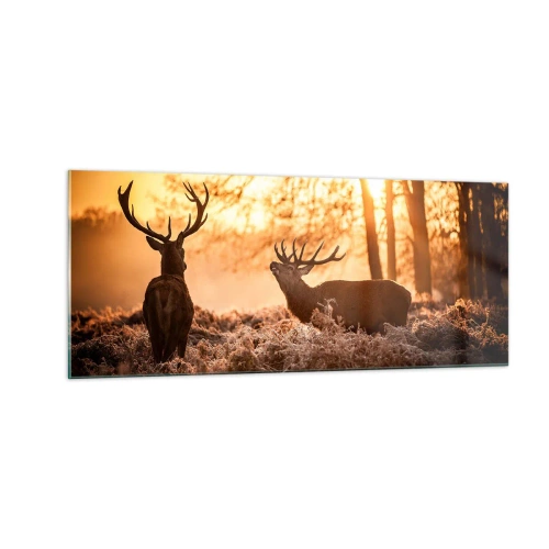 Tablou pe sticlă - Visul unui vânător - 100x40 cm
