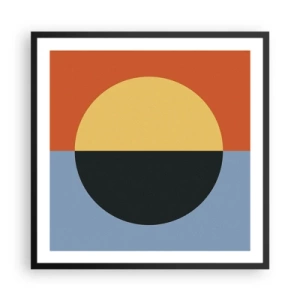 Poster în ramă neagră - O compoziție de căldură și răcoare - 60x60 cm